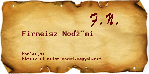 Firneisz Noémi névjegykártya